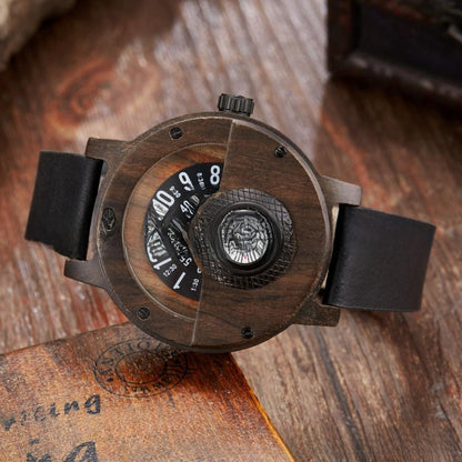 Multifunction Compass Wooden Watch