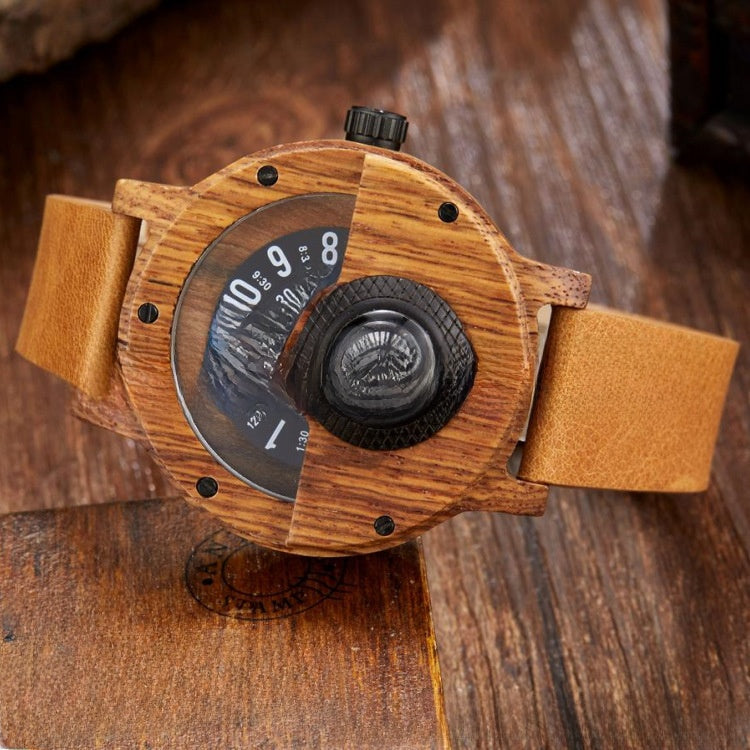 Multifunction Compass Wooden Watch