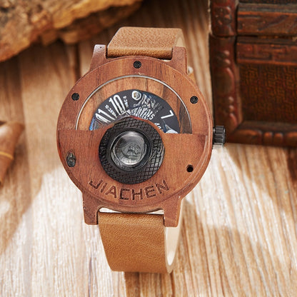 Multifunction Compass Wooden Watch