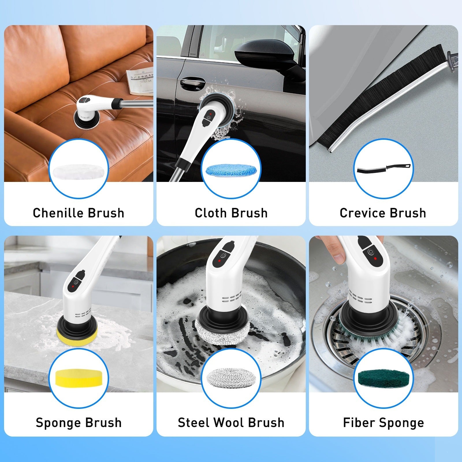 Multifunction Electric Bathroom Scrubber