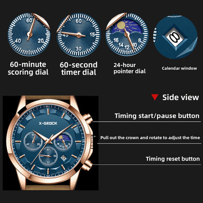 Multifunction Waterproof Mens Watch
