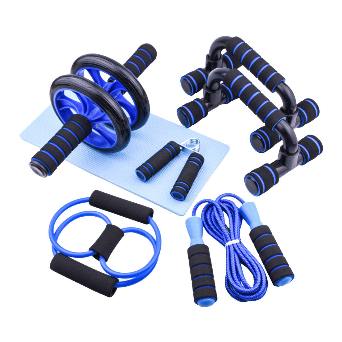 Multifunctional Abdominal Wheel 7-Piece Fitness Equipment