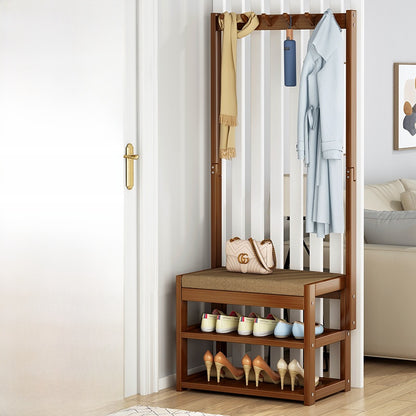 Multifunctional Bamboo Shoe Rack