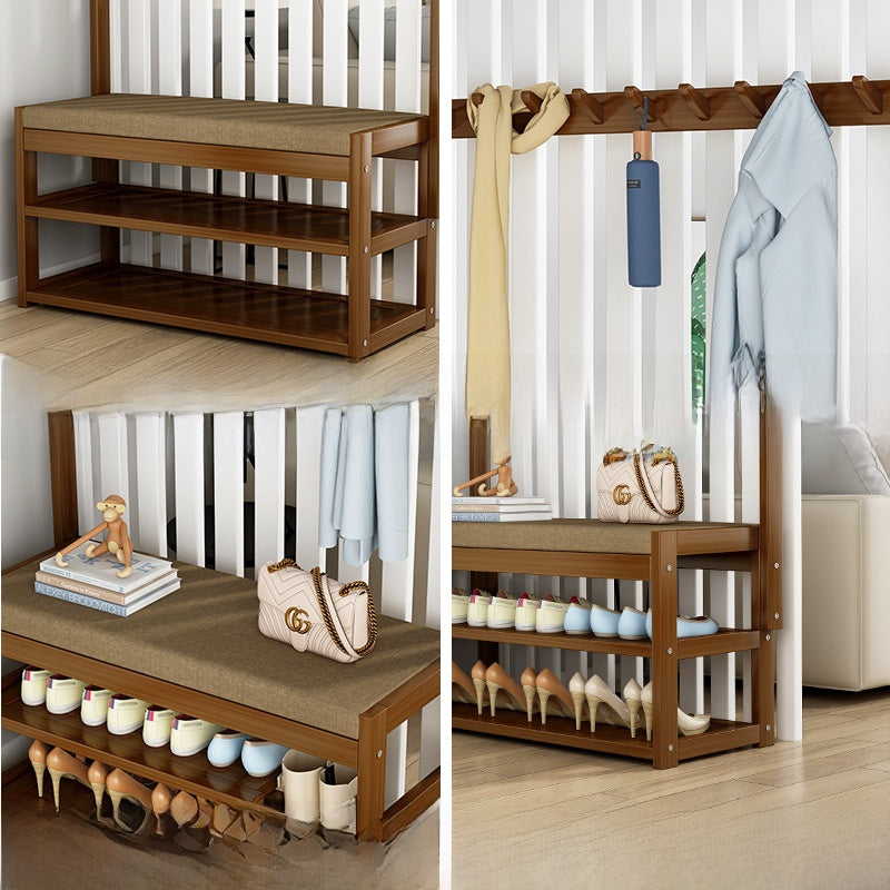 Multifunctional Bamboo Shoe Rack