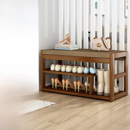 Multifunctional Bamboo Shoe Rack