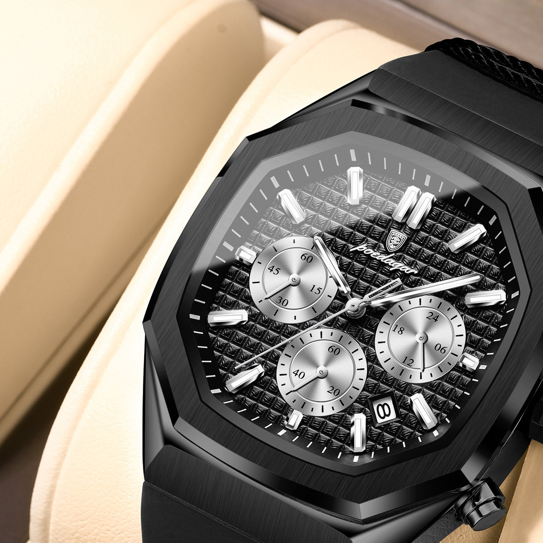 Multifunctional Calendar Mens Watch