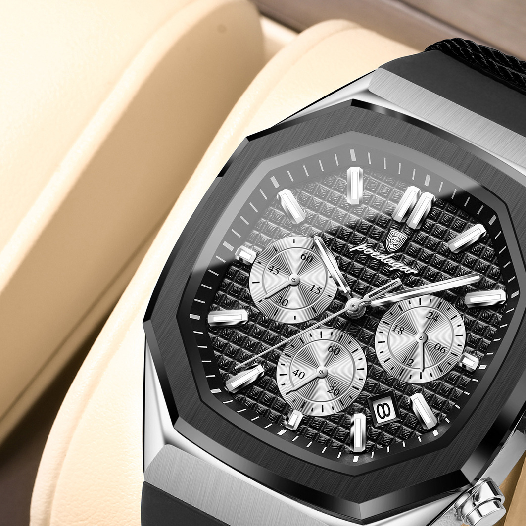 Multifunctional Calendar Mens Watch