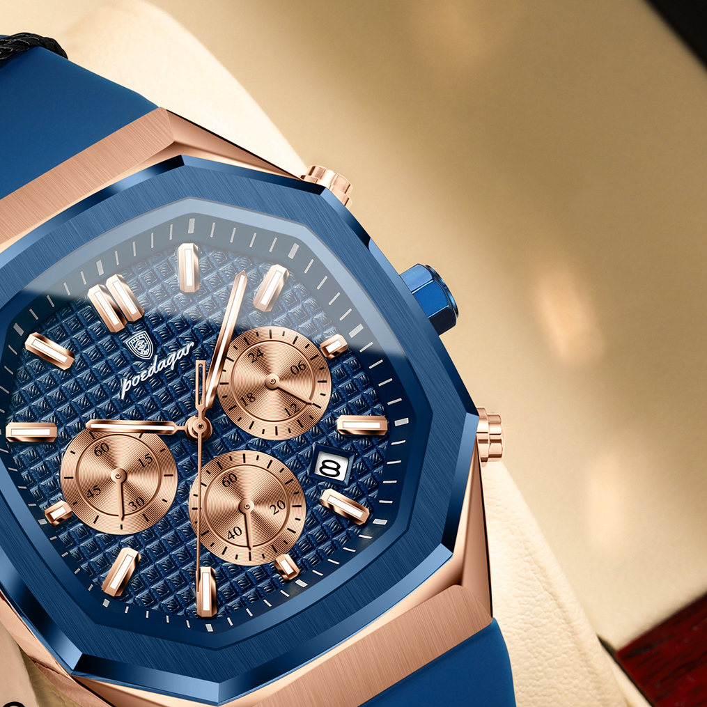 Multifunctional Calendar Mens Watch