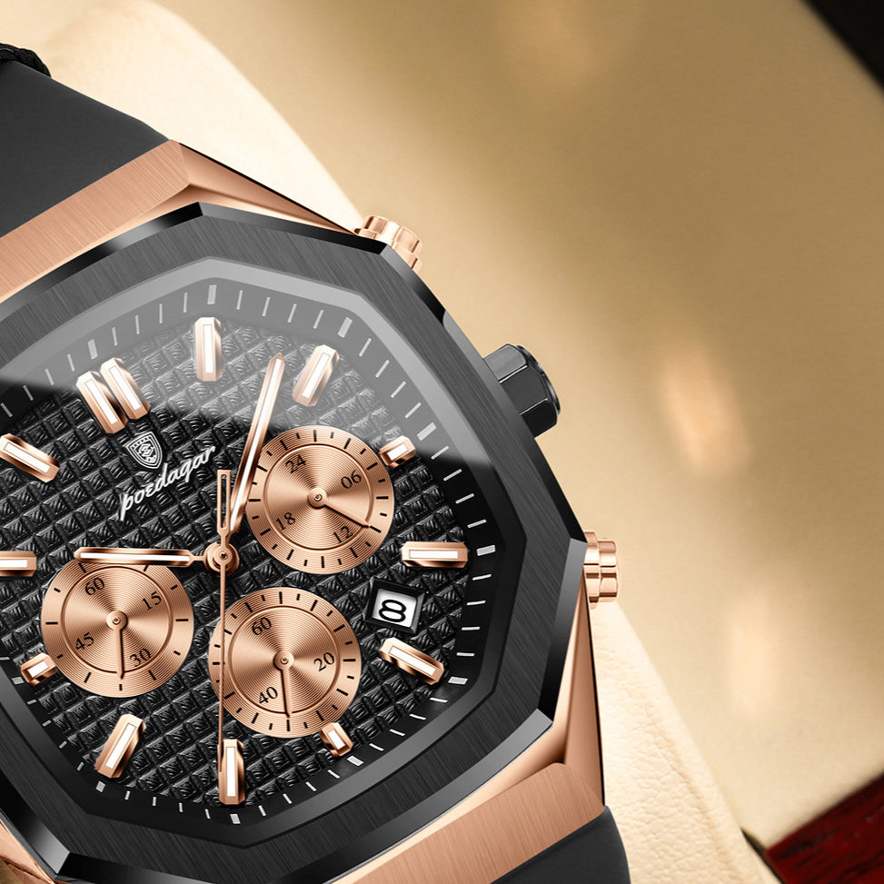 Multifunctional Calendar Mens Watch