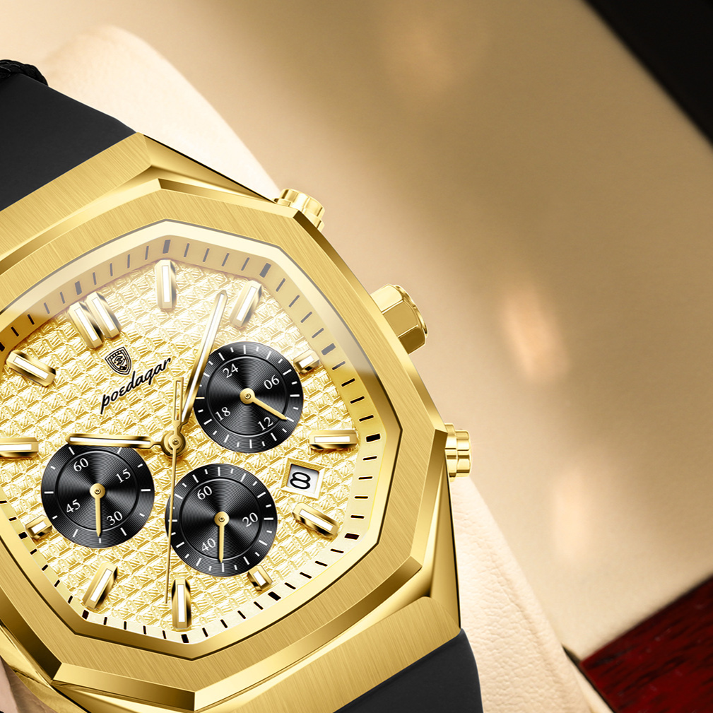 Multifunctional Calendar Mens Watch