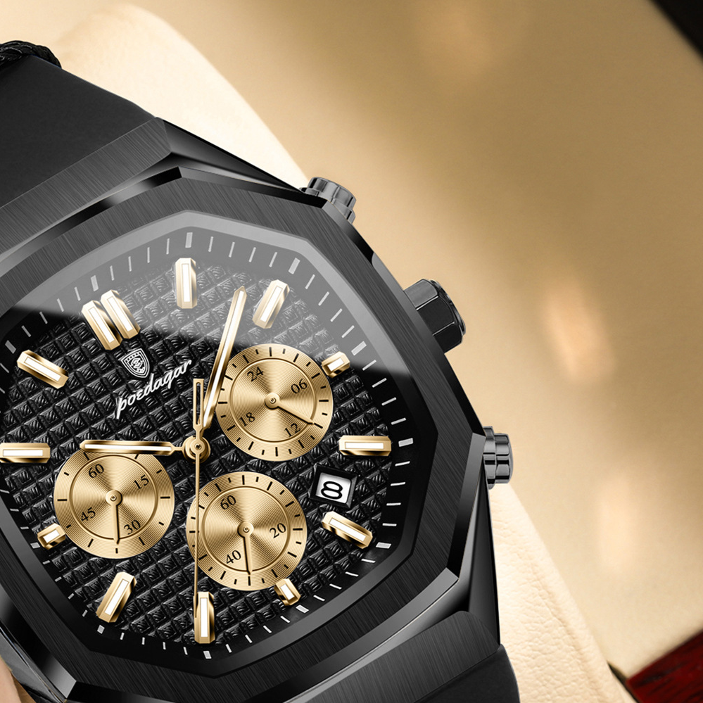 Multifunctional Calendar Mens Watch