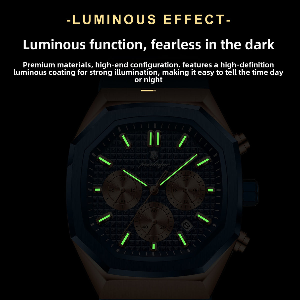 Multifunctional Calendar Mens Watch