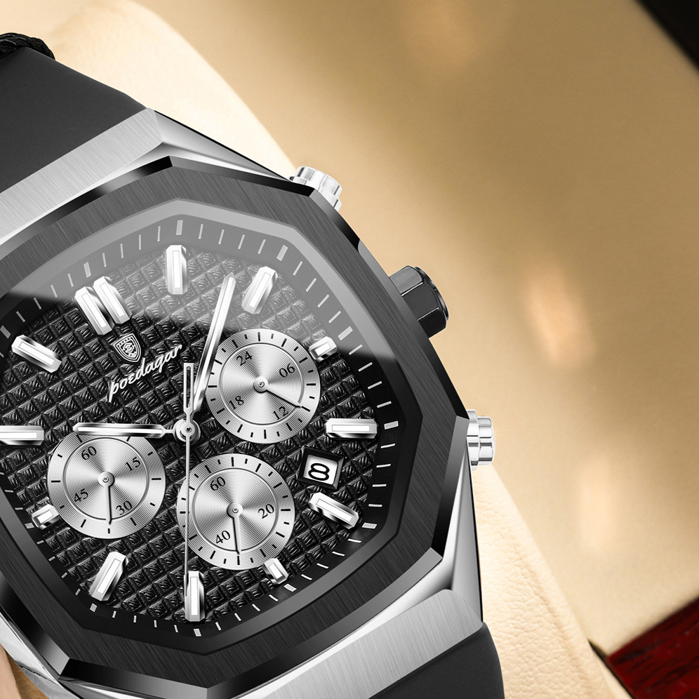 Multifunctional Calendar Mens Watch