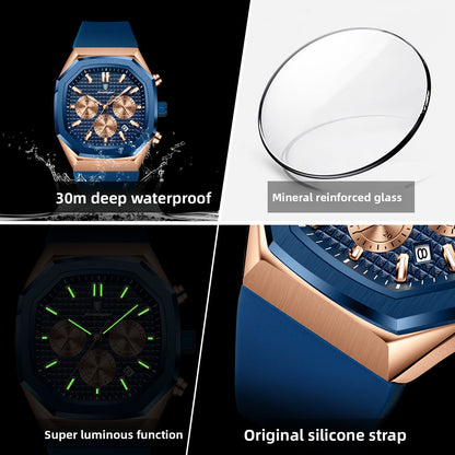Multifunctional Calendar Mens Watch