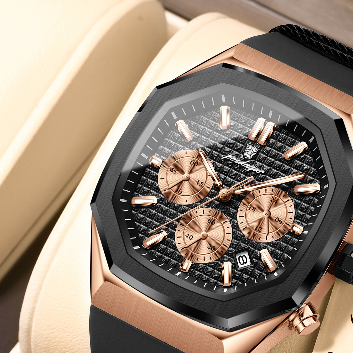 Multifunctional Calendar Mens Watch