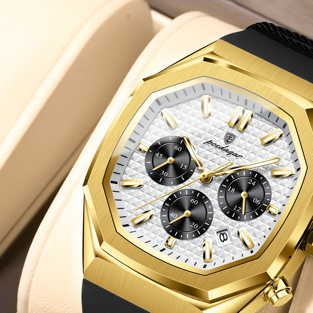 Multifunctional Calendar Mens Watch