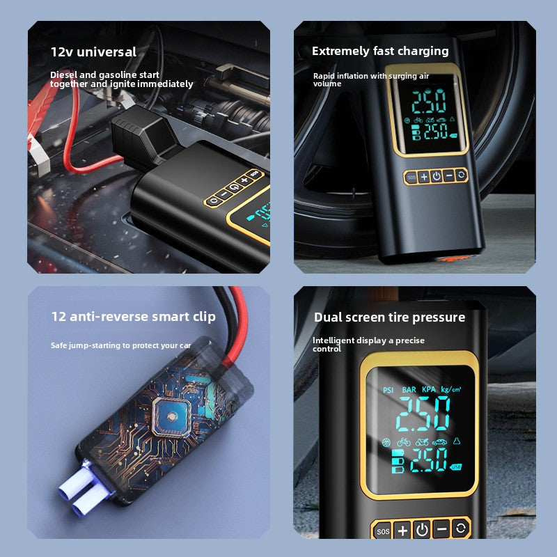 Multifunctional Car Air Pump Emergency Jump Starter