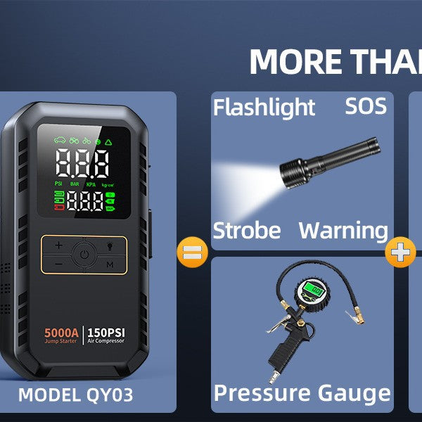 Multifunctional Car Air Pump with Power Bank