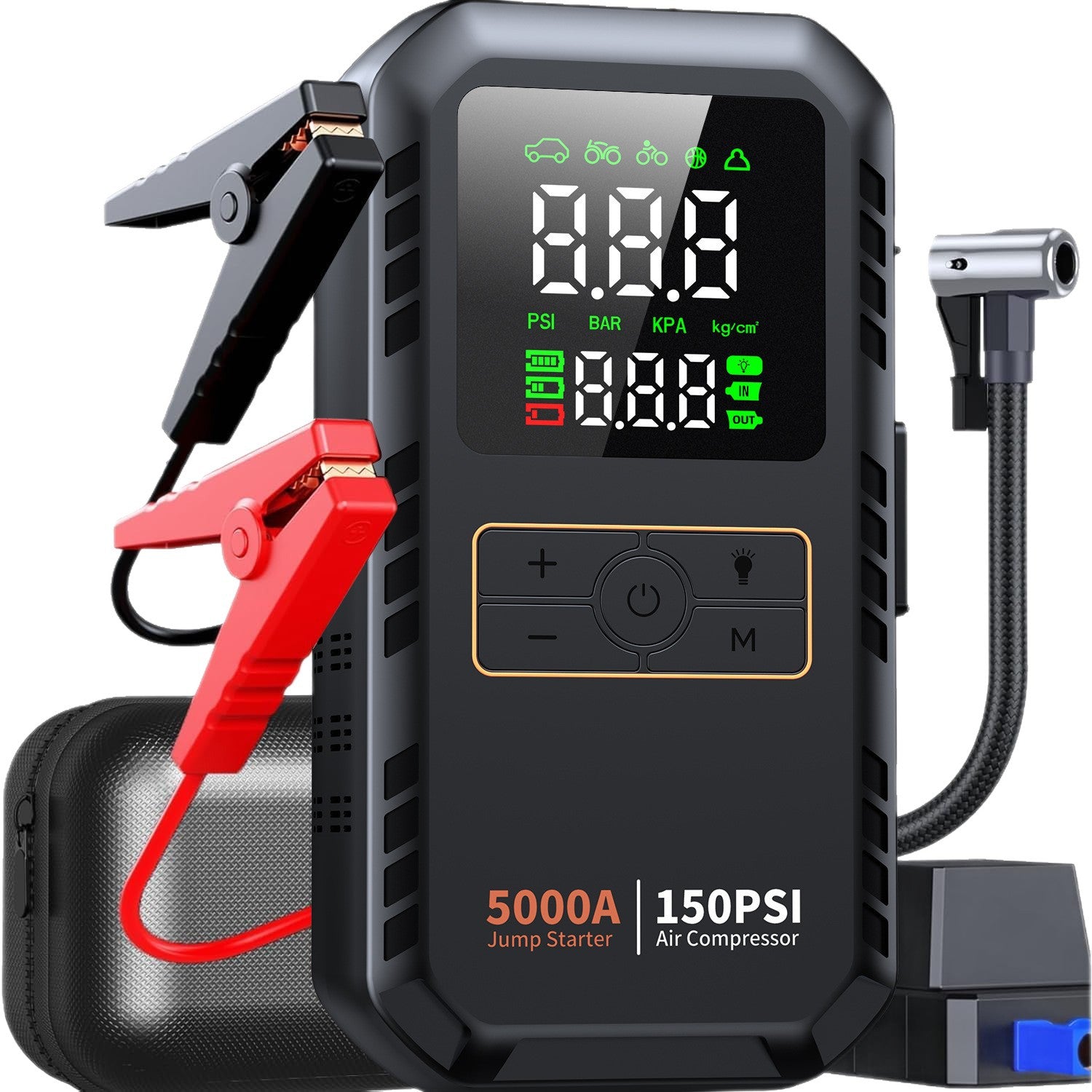 Multifunctional Car Air Pump with Power Bank