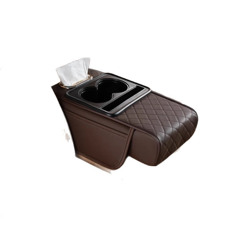 Multifunctional Car Armrest Organizer with Cup Holders