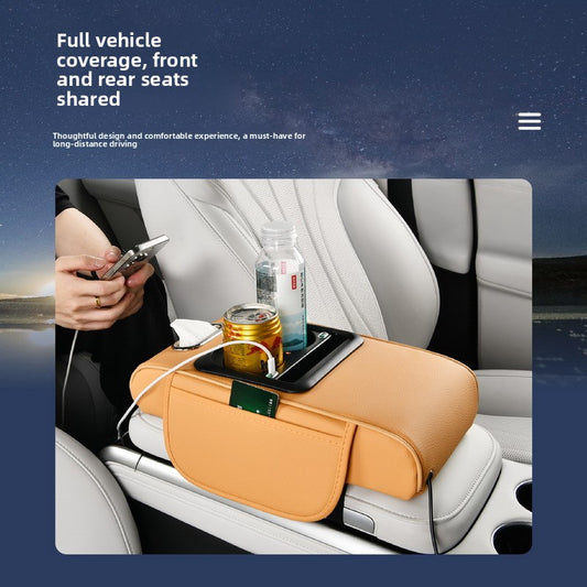 Multifunctional Car Armrest Storage Organizer with Charging