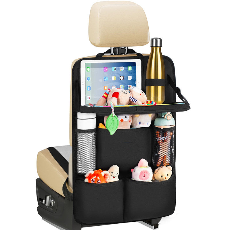 Multifunctional Car Rear Seat Organizer with Trash Can and Cup Holder