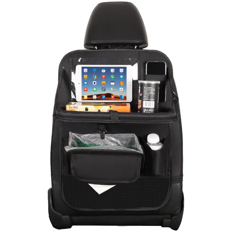 Multifunctional Car Rear Seat Organizer with Trash Can and Cup Holder