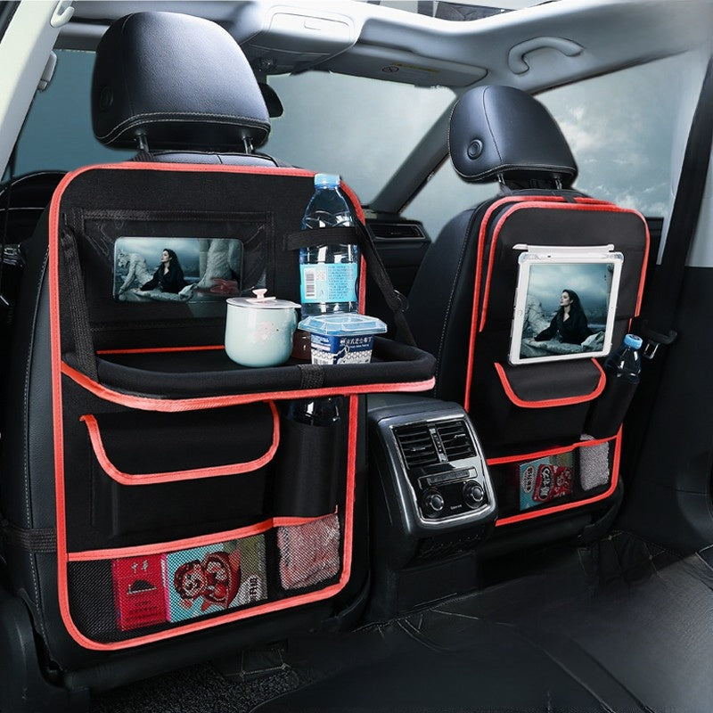 Multifunctional Car Rear Seat Organizer with Trash Can and Cup Holder