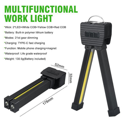 Multifunctional COB LED Work Light with Magnetic Base
