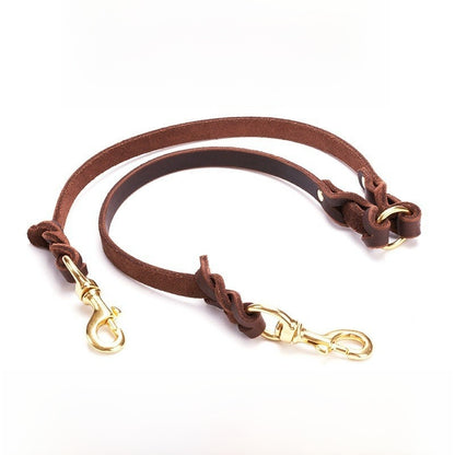 Multifunctional Cowhide Dog Leash