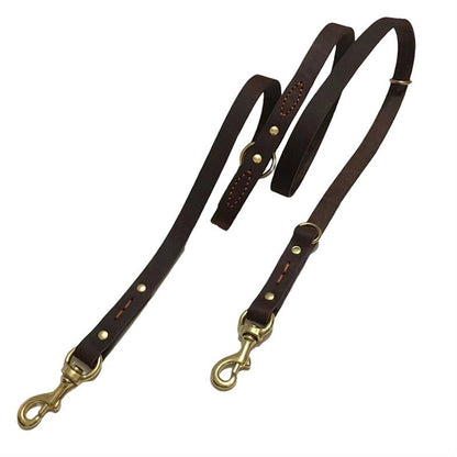 Multifunctional Cowhide Dog Leash