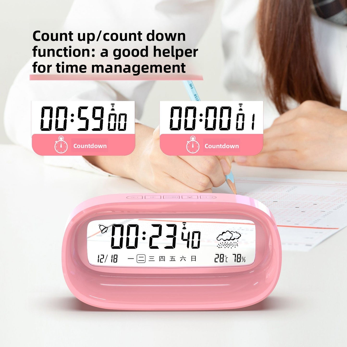 Multifunctional Digital Alarm Clock with Night Light
