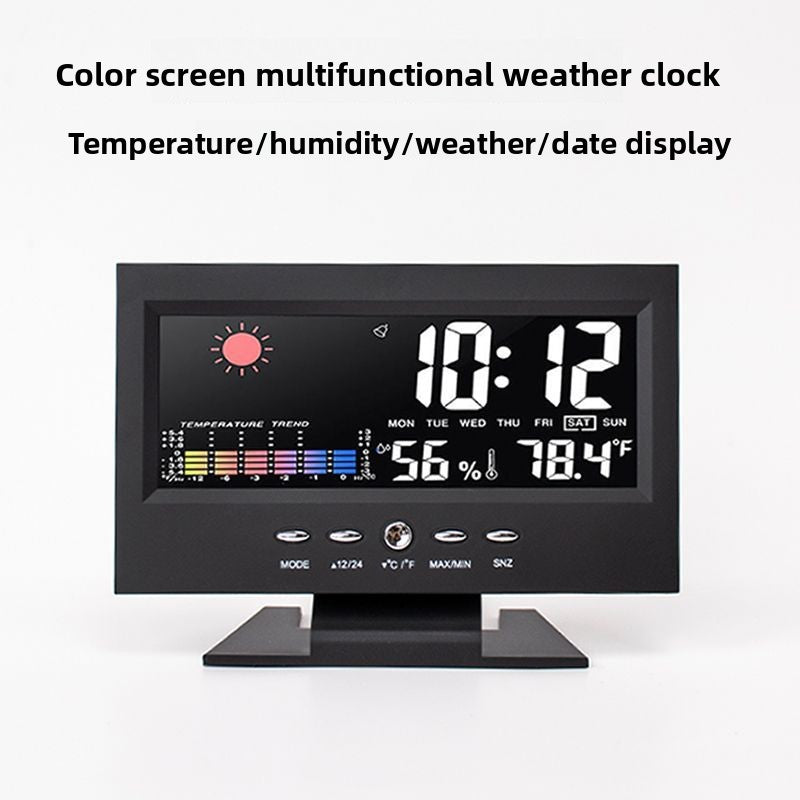 Multifunctional Digital Alarm Clock with Weather Display