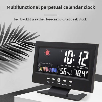Multifunctional Digital Alarm Clock with Weather Display