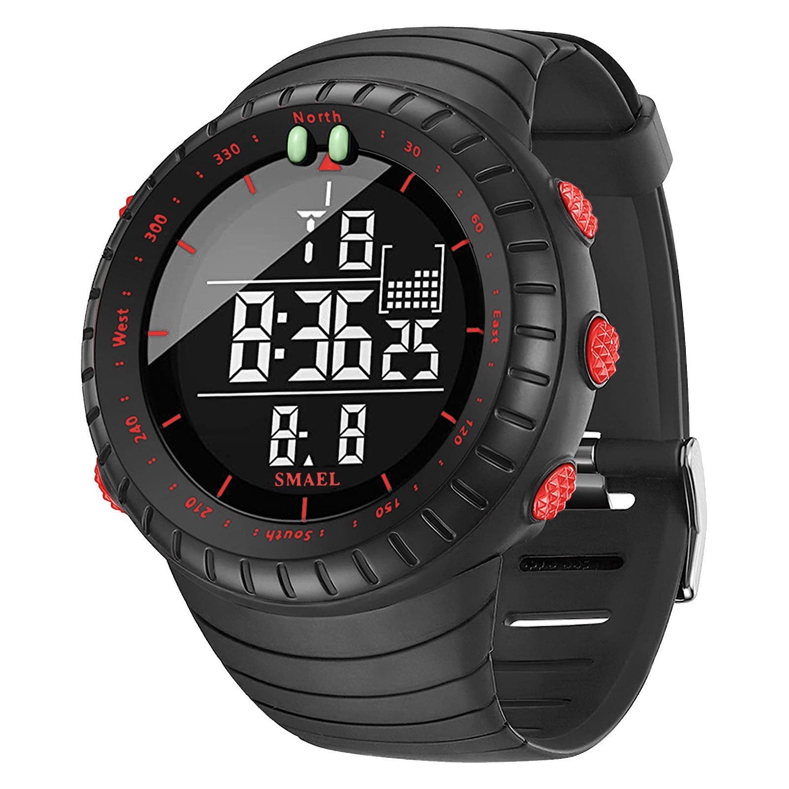 Multifunctional Digital Sports Watch with Luminous Display