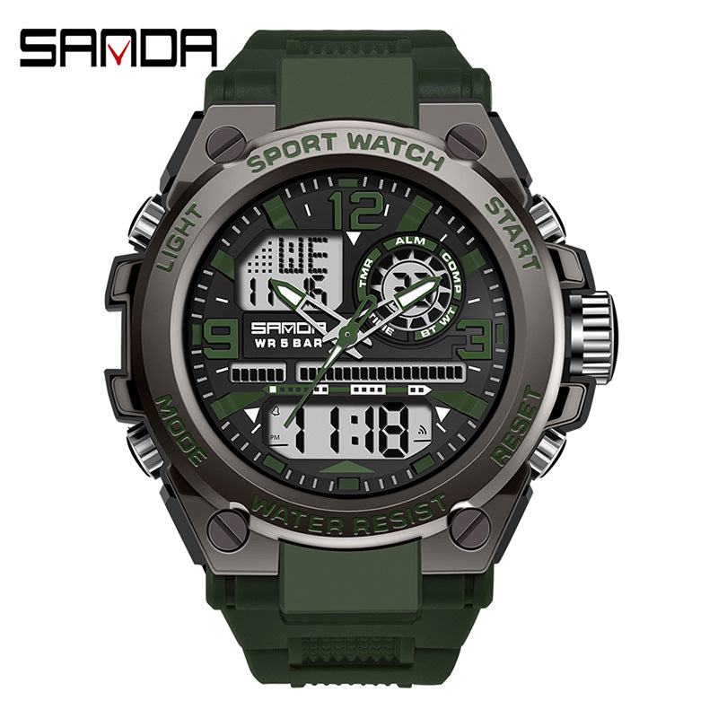 Multifunctional Digital Sports Watch with Waterproof Feature