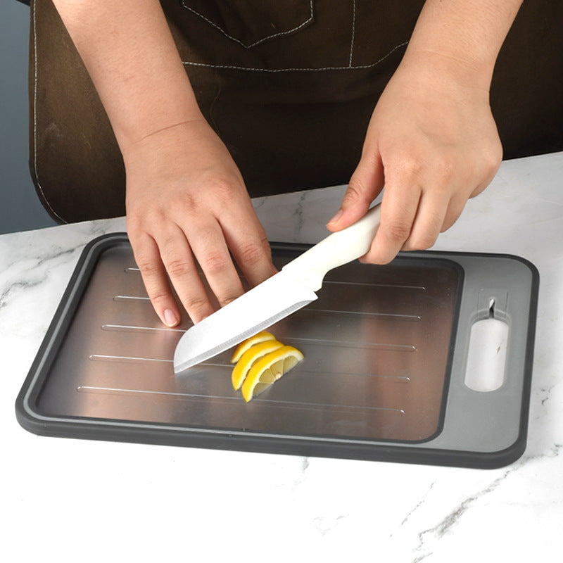 Multifunctional Double-Sided Plastic Cutting Board with Sharpener