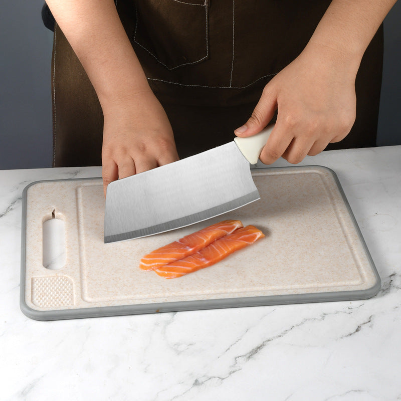 Multifunctional Double-Sided Plastic Cutting Board with Sharpener