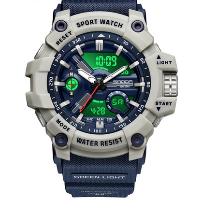 Multifunctional dual-display electronic watch
