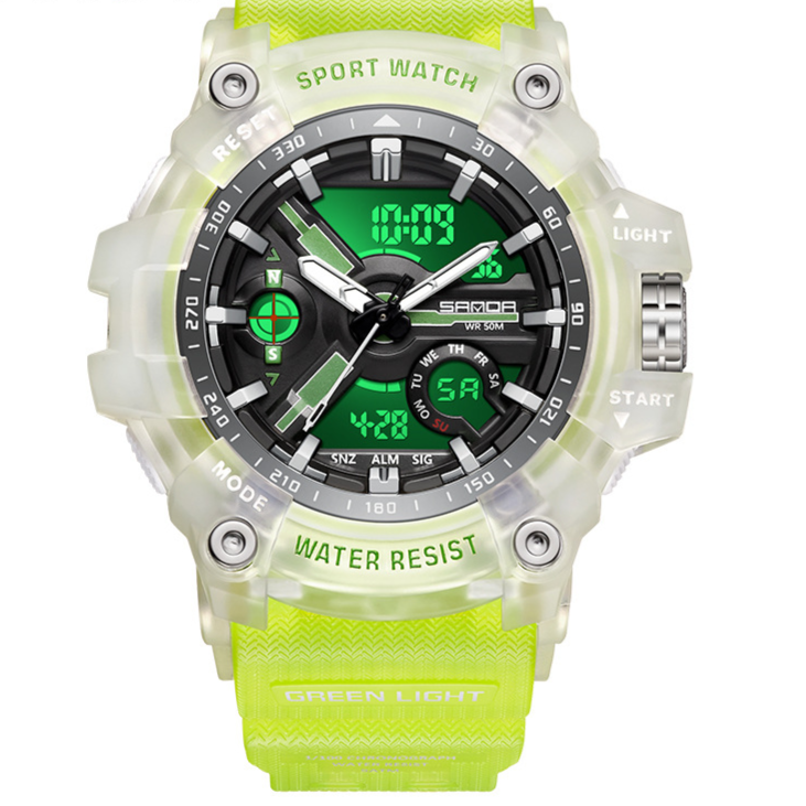 Multifunctional dual-display electronic watch