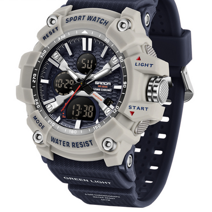 Multifunctional dual-display electronic watch