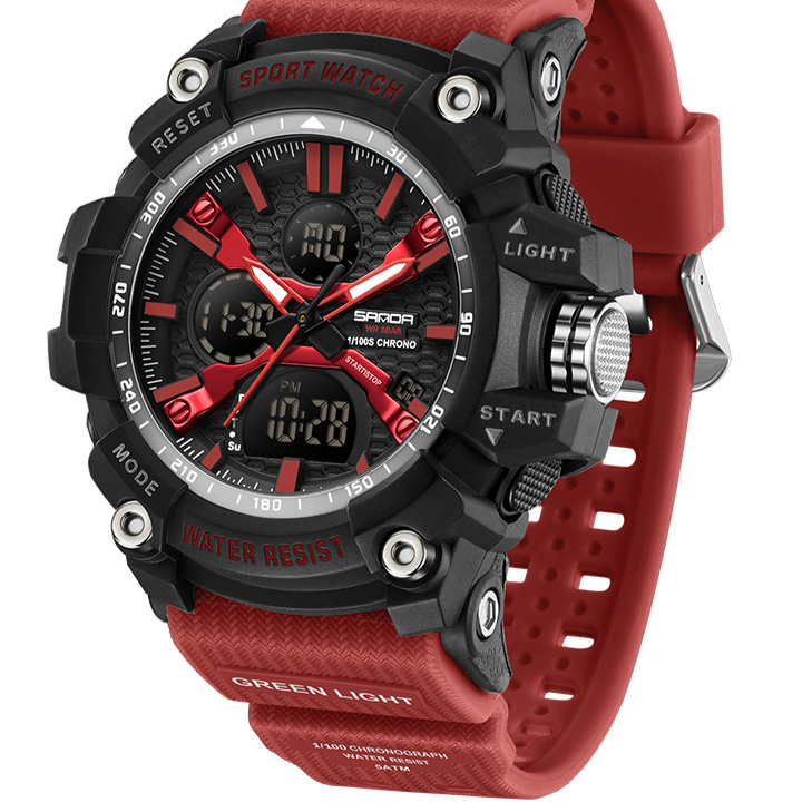 Multifunctional dual-display electronic watch