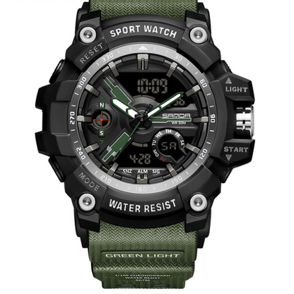 Multifunctional dual-display electronic watch