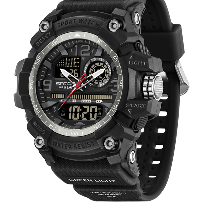 Multifunctional dual-display electronic watch