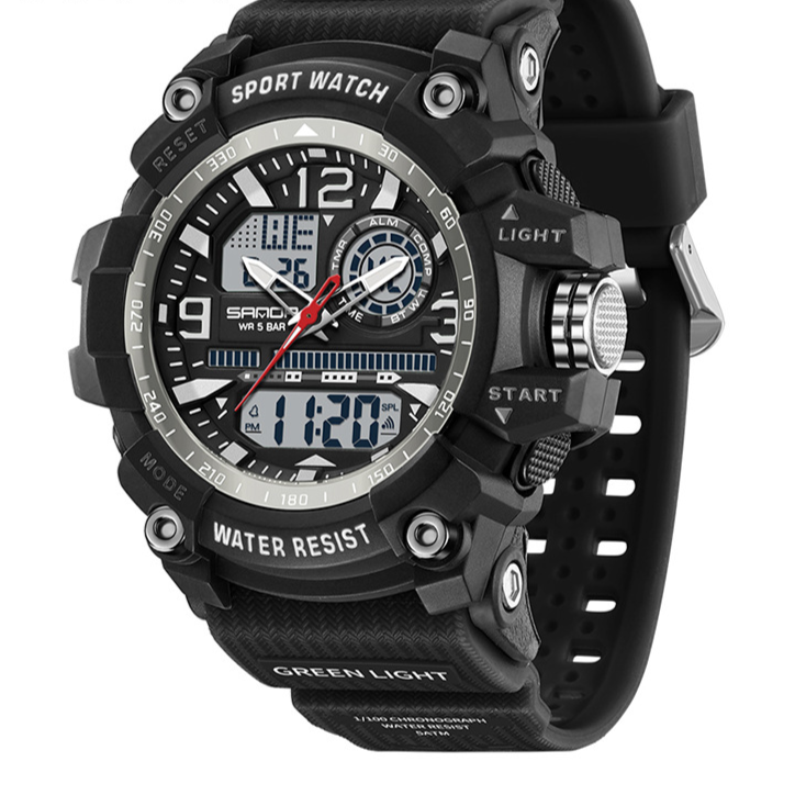 Multifunctional dual-display electronic watch
