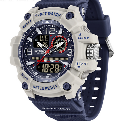 Multifunctional dual-display electronic watch