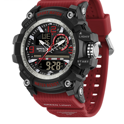 Multifunctional dual-display electronic watch