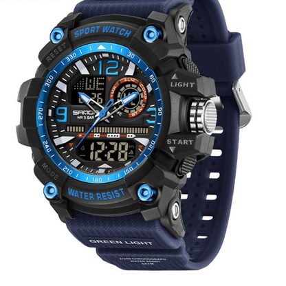 Multifunctional dual-display electronic watch
