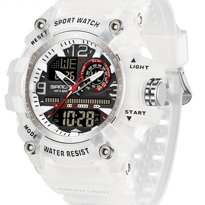 Multifunctional dual-display electronic watch
