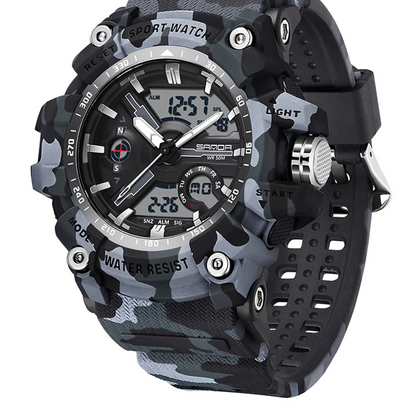 Multifunctional dual-display electronic watch